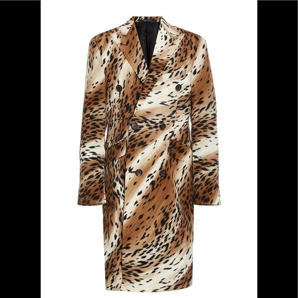 R13 Peak Lapel Double Breasted Coat Cheetah SML - Picture 6 of 6